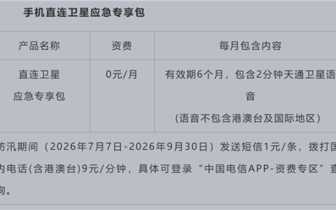 免换卡！北京电信手机直连卫星0元开通：支持华为、小米等47款手机
