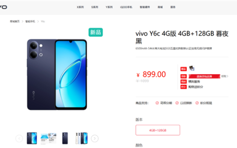 899元 vivo Y6c 4G开售：展锐T7225芯片 电池5年长寿